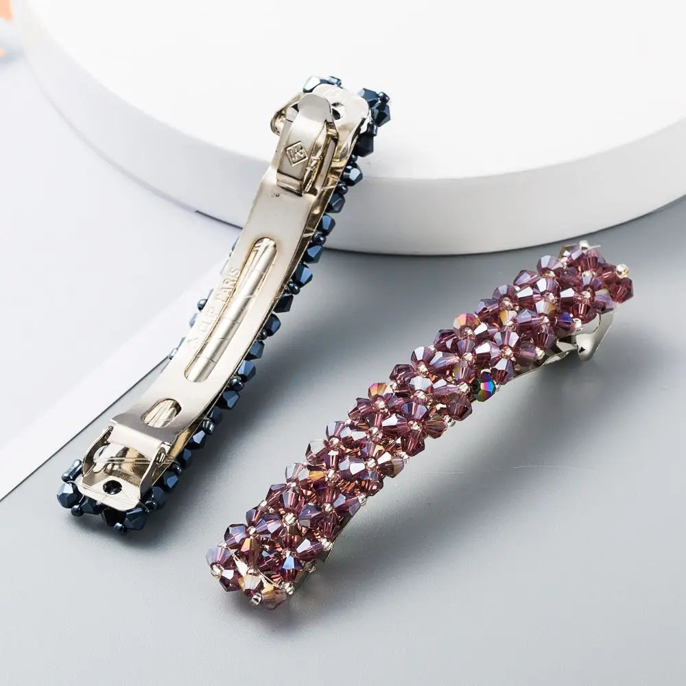 Fashion Elegant Crystal Diamond Hair Clips Women Girls Geometric Zpaxo