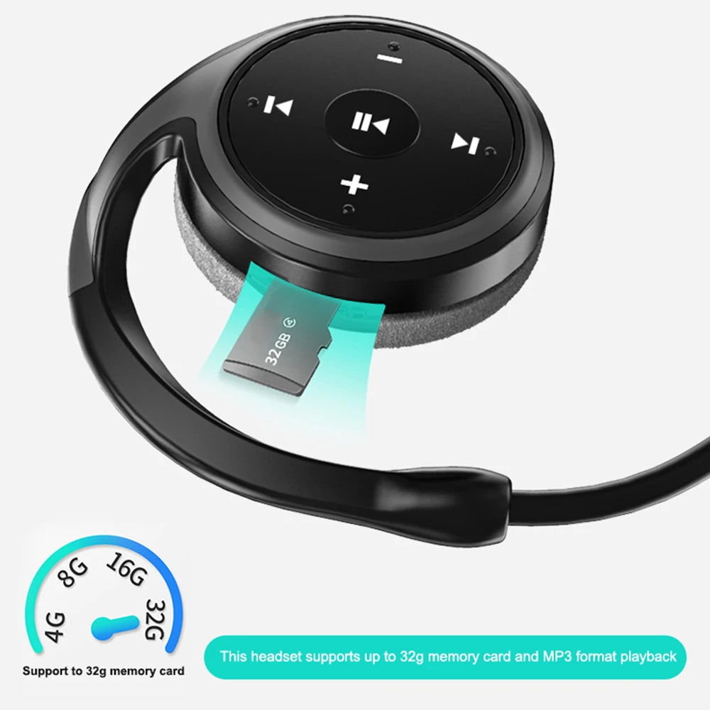 Bluetooth Headphones MP3 Player Headsets FM Radio On-ear Comfort TF
