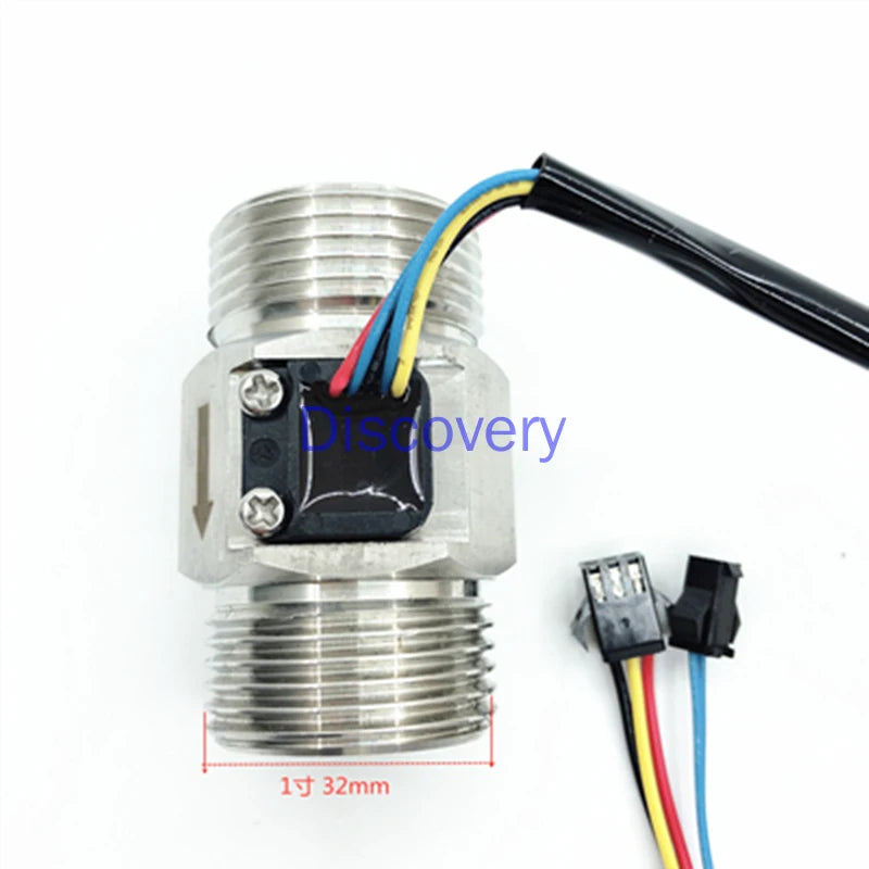 4 Min /6 Min /1 Inch Thread Stainless Steel Water Flow Sensor with Thermistor NTC Temperature Meter Zpaxo