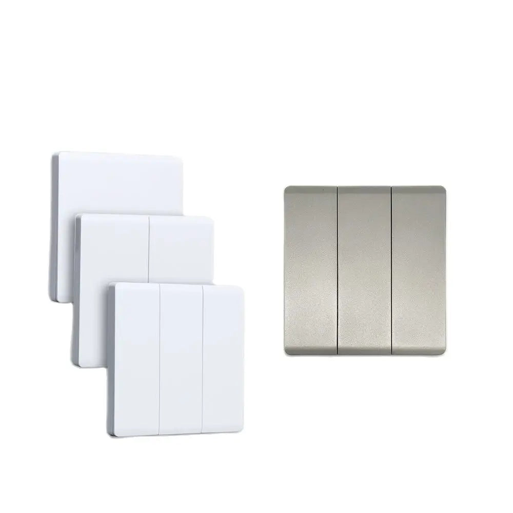 1/2/3Gang Smart Wireless Switch RF 433 Mhz 86 Portable White/Gray Home Wall Panel Buttons Remote Control Light Module Receiver Zpaxo