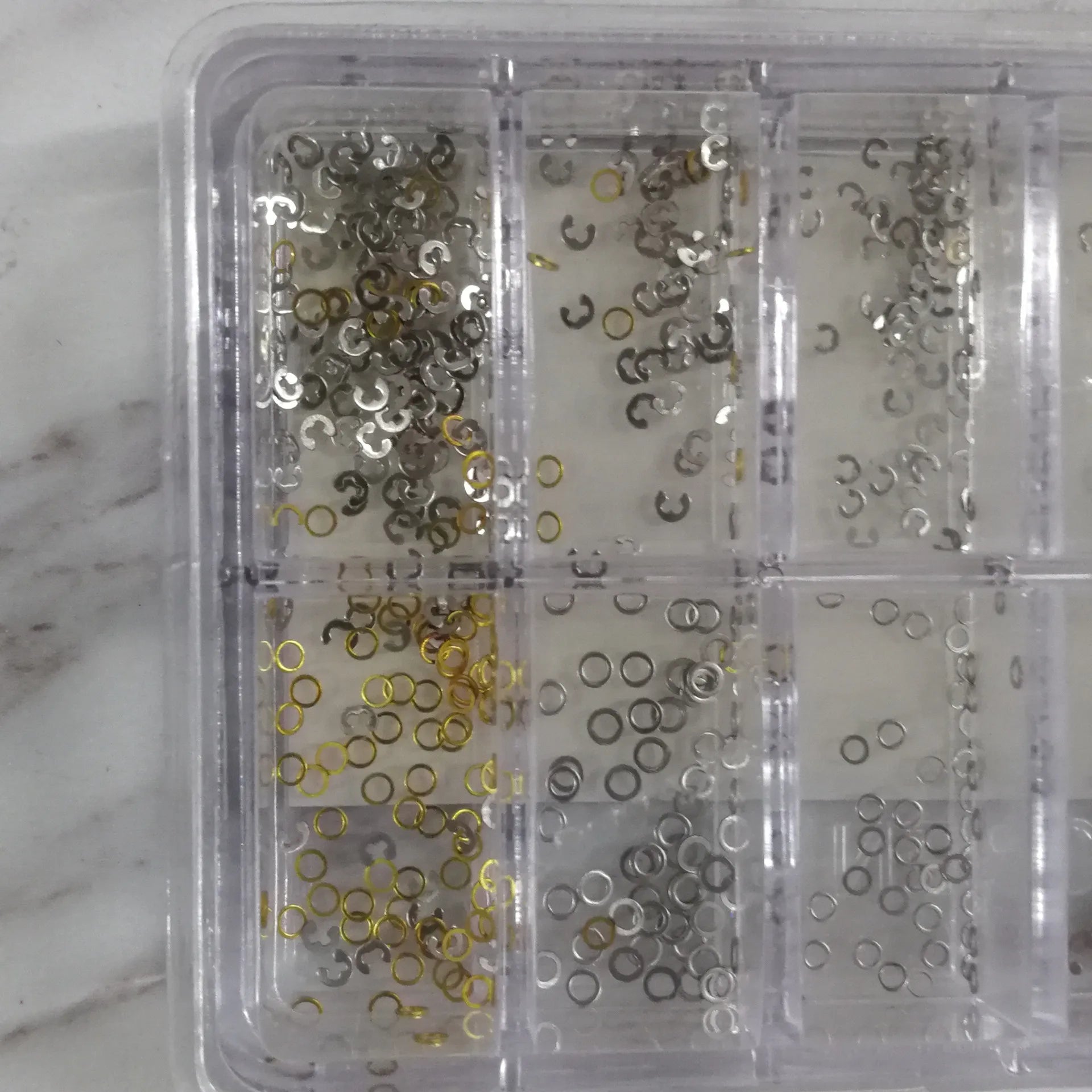 Box Metal Watch Washer Clip Assorted 12 Chronograph Spacer Ring