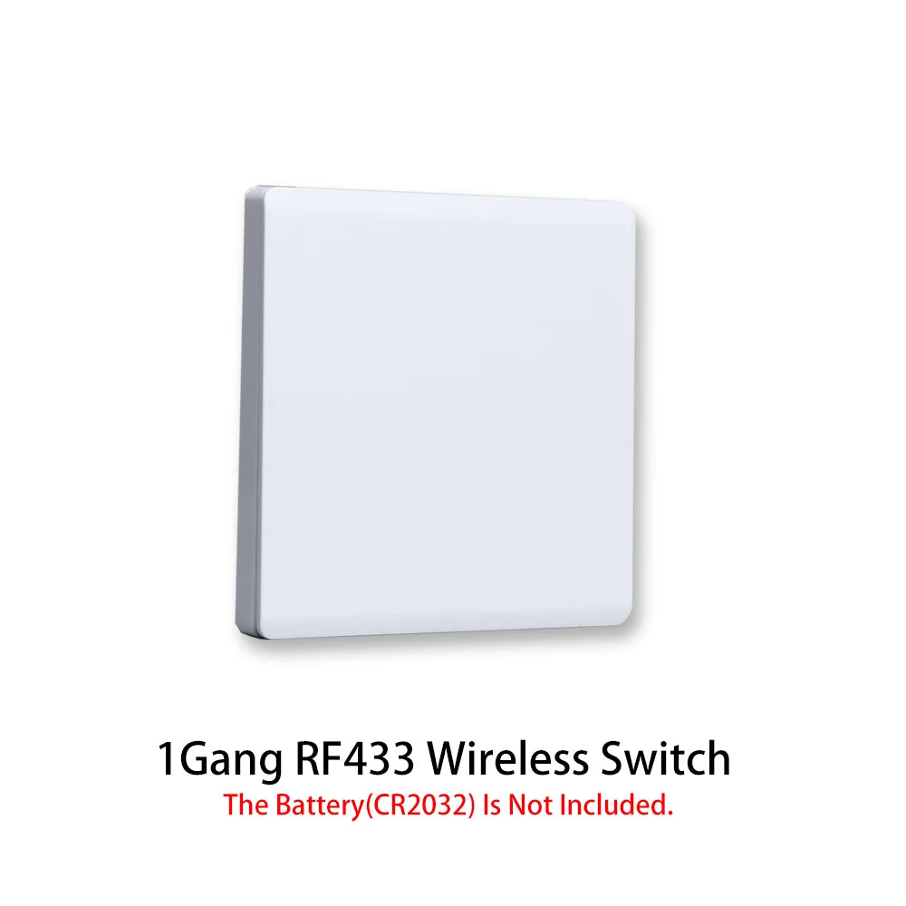 1/2/3Gang Smart Wireless Switch RF 433 Mhz 86 Portable White/Gray Home Wall Panel Buttons Remote Control Light Module Receiver Zpaxo 1Gang White China Mainland