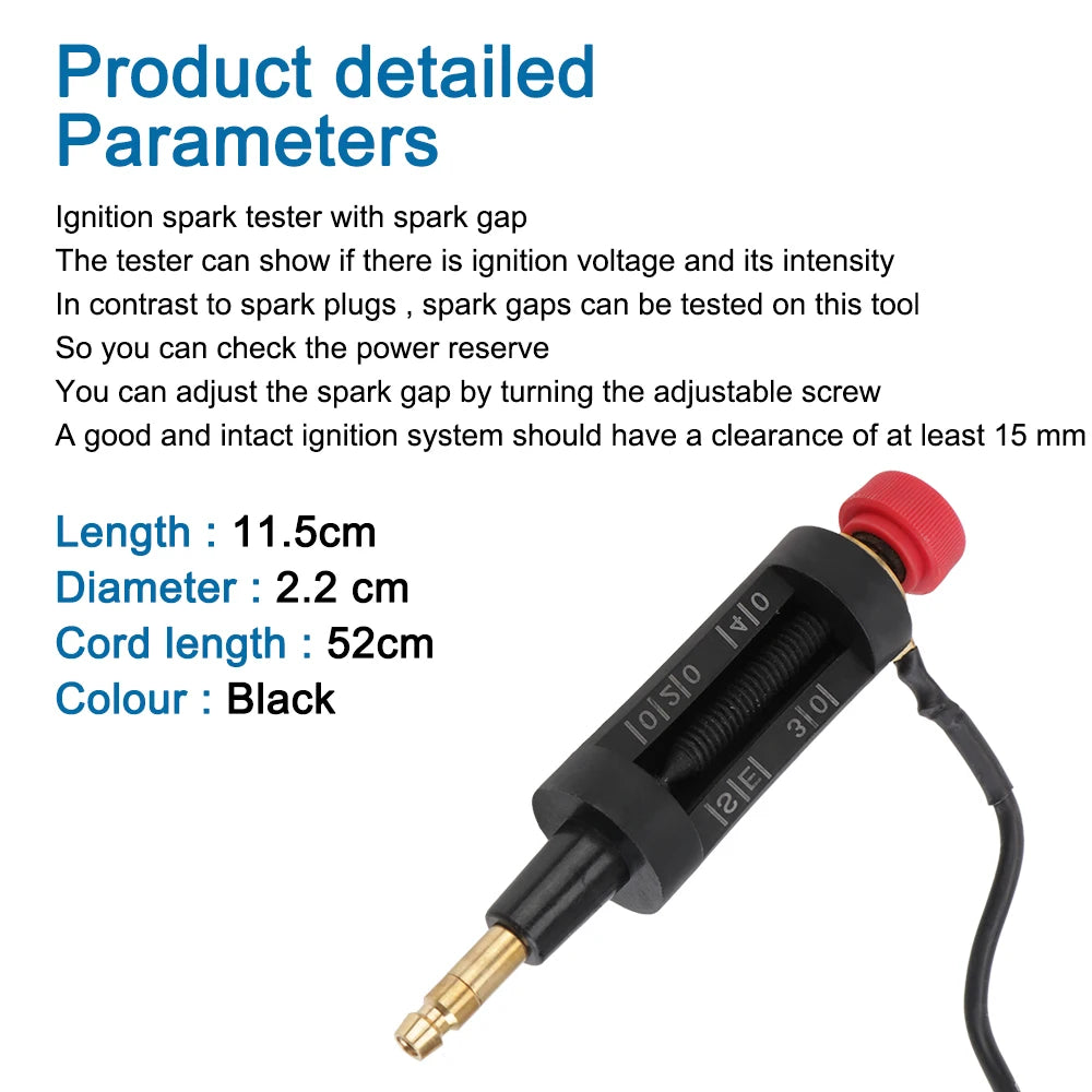 In Line Car Circuit Diagnostic Coil Engine Ignition System Spark Plug Tester Autos Adjustable Ignition Coil Tester Zpaxo