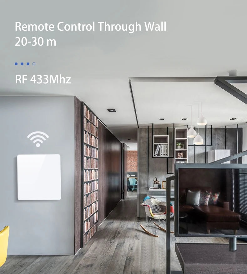 Smart Switch Light DIY Module Receiver 433 Mhz 86 Type Portable RF Wireless Relay Power Remote Control 220V Wall Panel Buttons Zpaxo