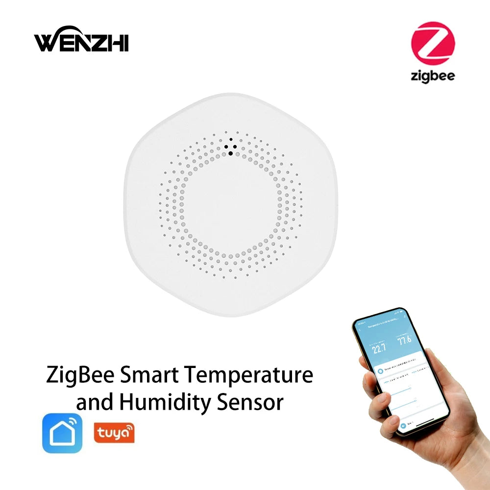 ZigBee Home Temperature And Humidity Sensor Detector Tuya Smart Life Indoor Hygrometer Electronic Thermometer Battery Powered Zpaxo 2PCS China Mainland