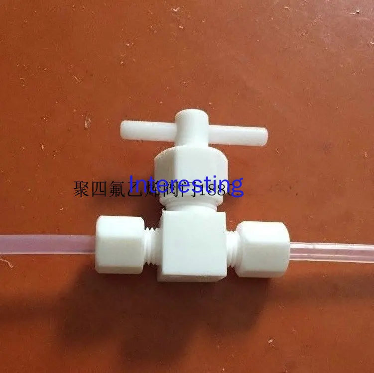 PTFE Ball Valve PTFE Straight-through Ball Valve 1/4 3/8 1/2 Anti-corrosion Acid and Alkali Resistant Polytetrafluoroethylene Zpaxo