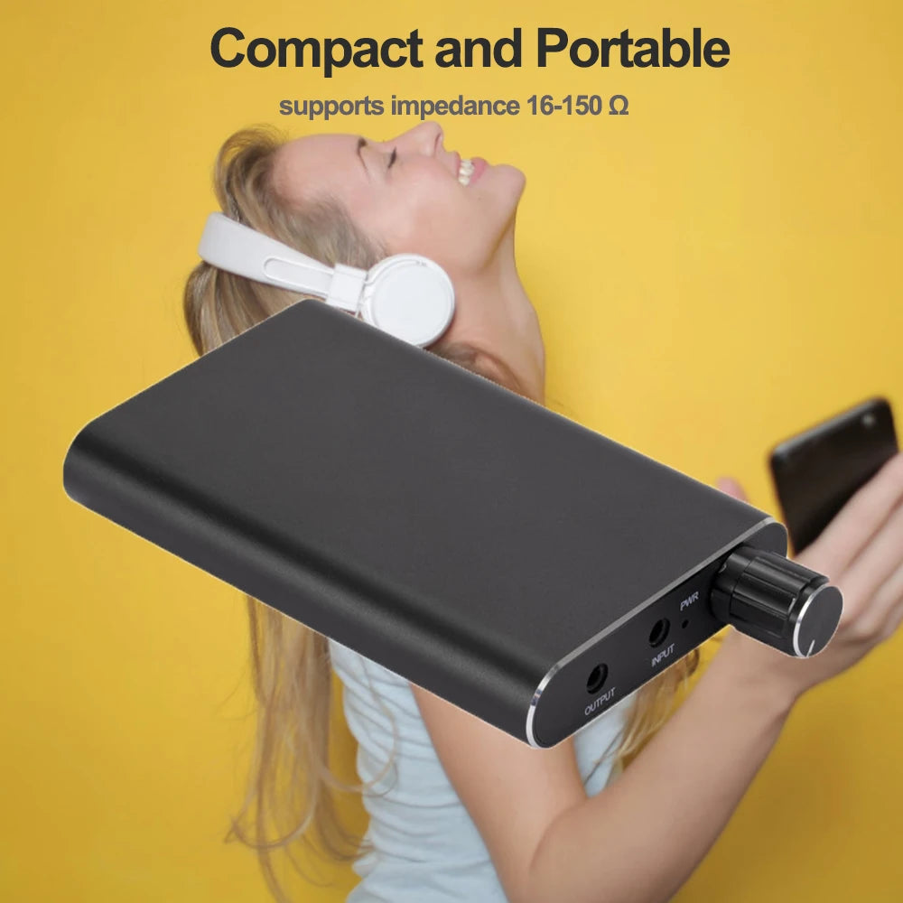 HiFi Earphone Headphone Amplifier 3.5mm Audio 1000mAH Two-Stage Gain Switch AMP Audio Cable Portable for Headphone 16-150 Ohm Zpaxo