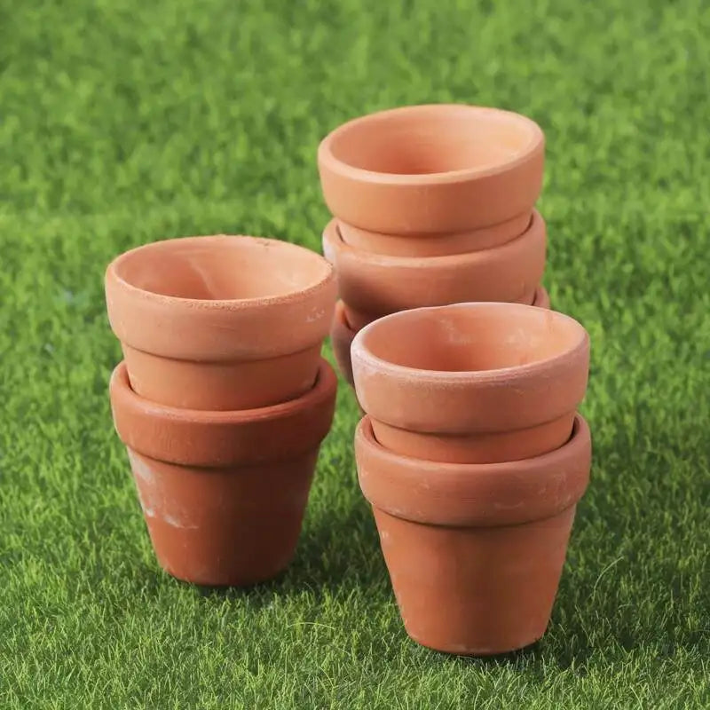10-Pack Red Terracotta Clay Pots – Succulents & Cacti