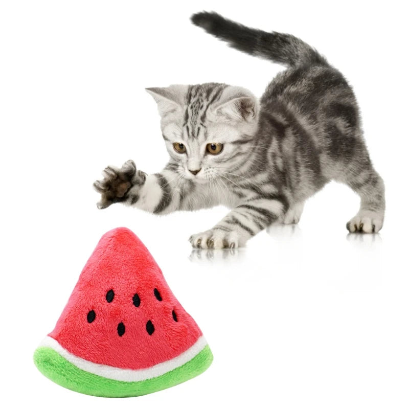 Cute Watermelon Plush Shape Dog Chew Toys Pet Puppy Play Toy for Cat Puppy Breed Reducing Bore Pet Gift Pet Supplies Zpaxo