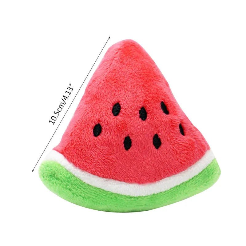 Cute Watermelon Plush Shape Dog Chew Toys Pet Puppy Play Toy Cat