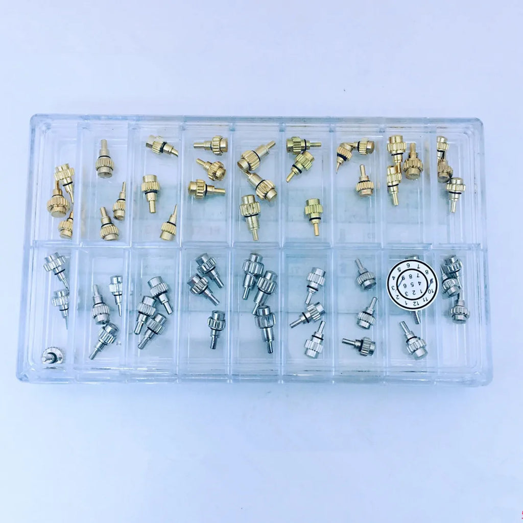 Box Replace Stainless Steel Watch Pusher Button Crown Chronograph