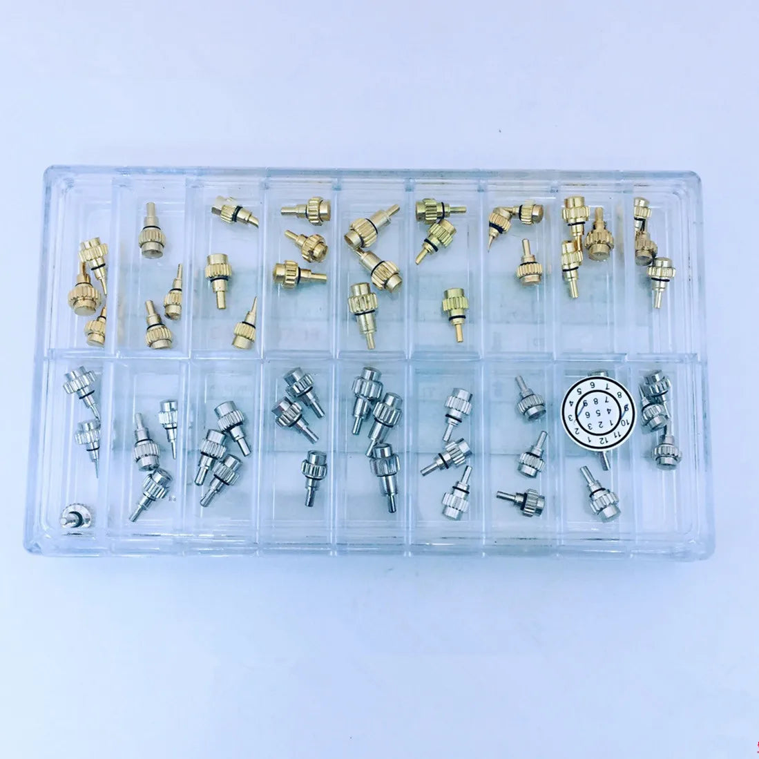 Box Replace Stainless Steel Watch Pusher Button Crown Chronograph