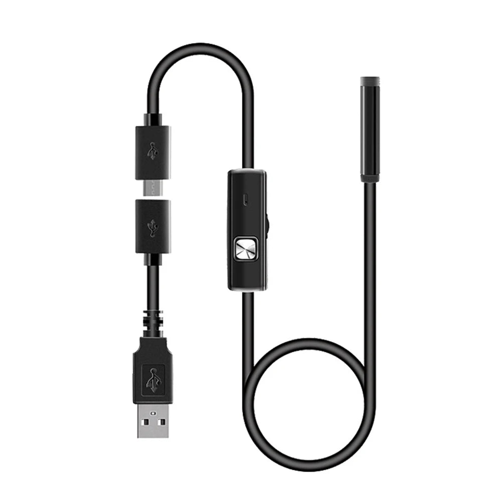 7mm Mini USB Endoscope Camera Waterproof HD Borescope Snake Inspection Tube Video Camera Adapter For Smartphone Computer Zpaxo