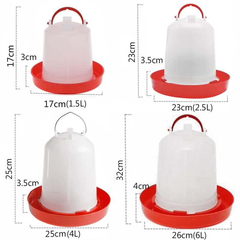 1.5L 2.5L Chook Chicken Feeder Drinker Poultry Aviary Automatic Feeder Waterer Drinker Farm Home Chick Drinking Tool Zpaxo