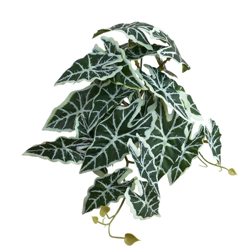 Artificial Reptile Terrarium Plants Realistic Tropical Leaves Tank Zpaxo 4