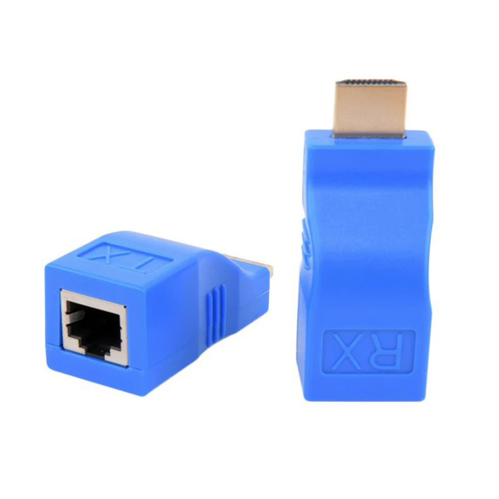HDMI-Compatible Extender 4K RJ45 Ports LAN Network HDMI-Compatible Extension Up To 30m Over CAT5e / 6 UTP LAN Ethernet Cable Zpaxo