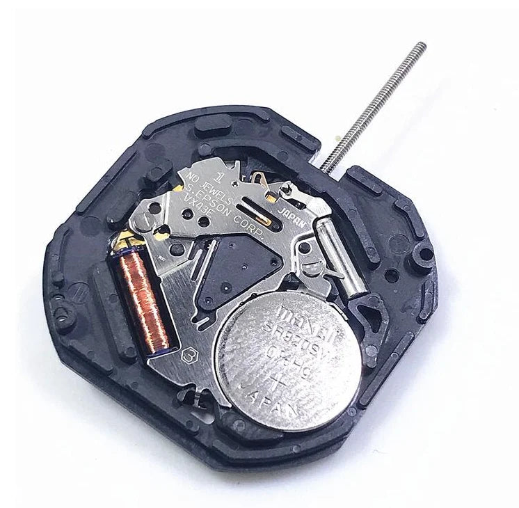 VX43E Quartz Watch Movement Day Date Stem Battery Seiko 7N43A V343