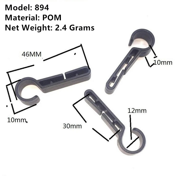 Wholesale Plastic Helmet Clips Attachment Head Light Clamps Black