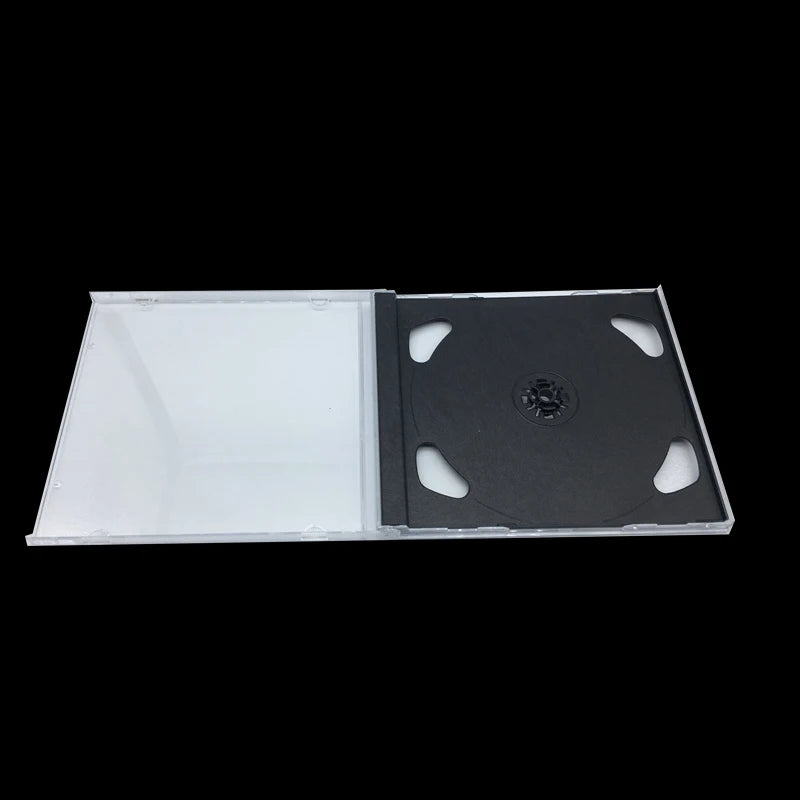 10P100g Black Bottom CD Box Double Disc Empty Transparent Zpaxo