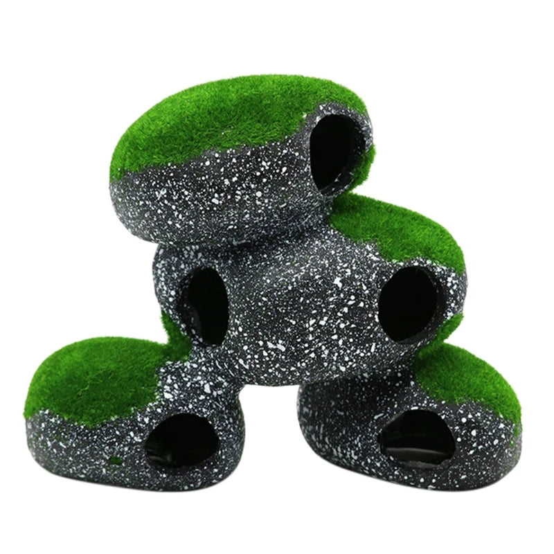 Aquarium Decoration Stone Shelter Rock Caves for Shrimp Cichlid Hiding Breeding Spawning Hideout Decor for Territorial Fish Zpaxo 3