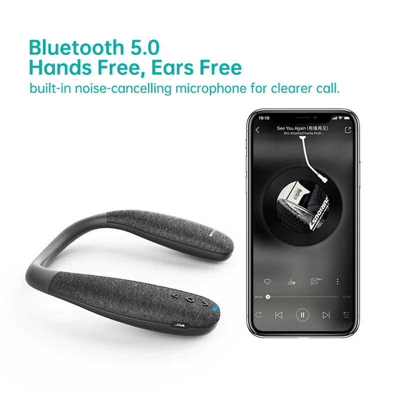 Bluetooth Speakers Neckband Wireless Wearable Home Outdoor 10Hrs True