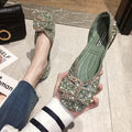 Ladies Bling Crystal Diamond Black Pink Dress Flats Womens Bow Sequins Single Shoes Rhinestone Glitter Square Toe Ballet Flats Zpaxo green 36