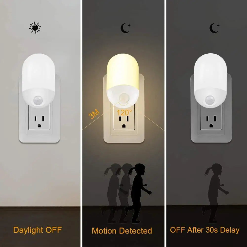 Mini Wireless Infrared Motion Sensor Baby LED Night Light Porch Wall Lamp for Bedroom Cabinet Stairwells Kitchen Closet Zpaxo