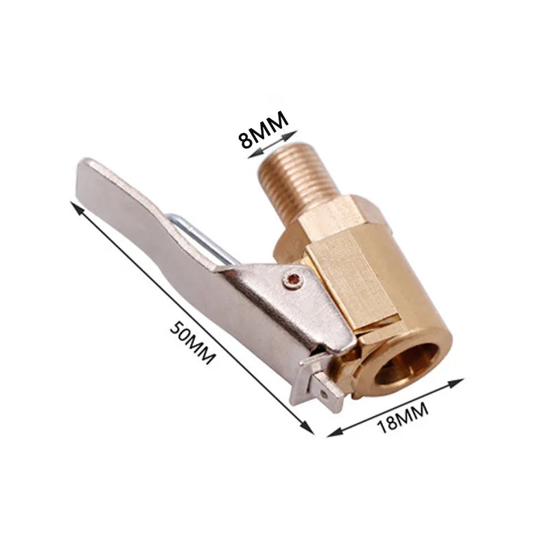 Car Tire Air Chuck Inflator Pump Valve Connector Clip-on Adapter Zpaxo 1