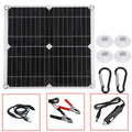Solar Panel Set 100W Kit Controller Portable USB Generator System 12V 24V Electric Energy Power Charger Camping Board 10/20/30A Zpaxo only Solar Panel