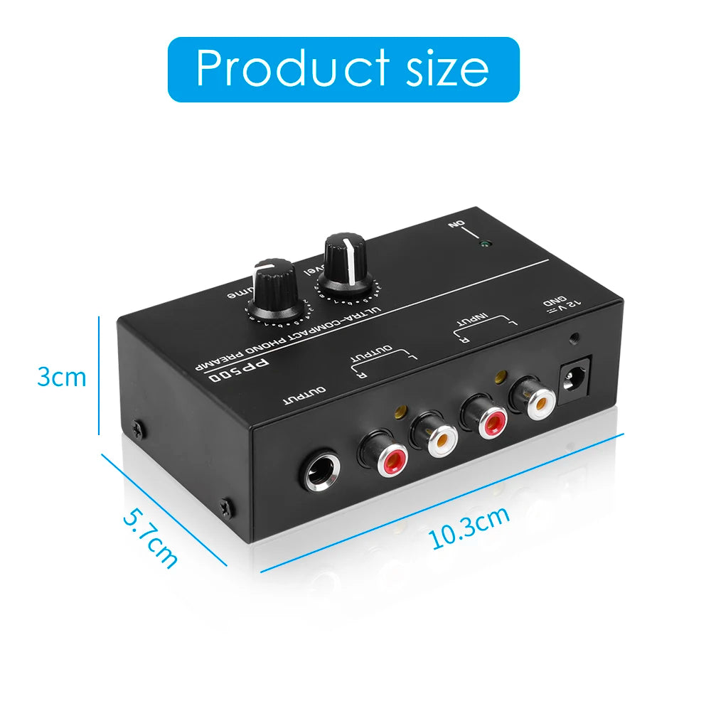 Phono Preamp Pre Amp Preamplifier Level Volume Control RCA Input
