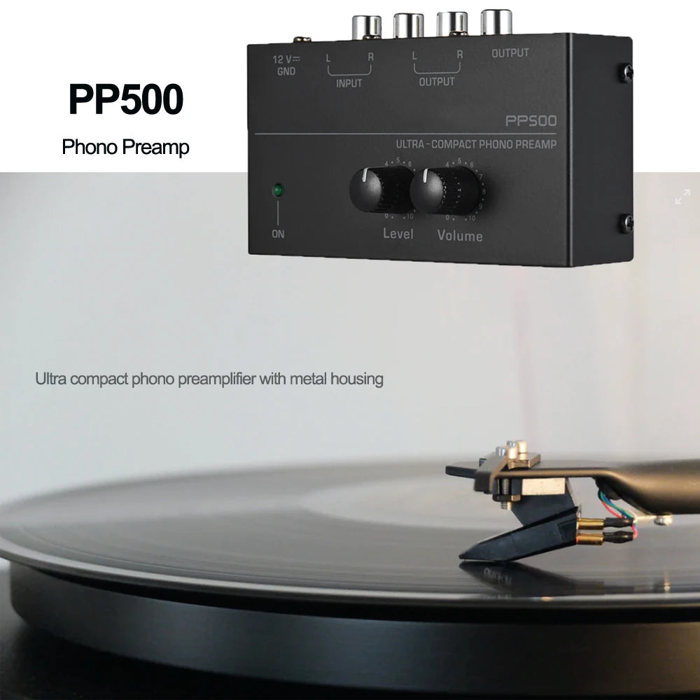 Ultra-compact PP500 Phono Preamplifier Preamp with Bass Treble Balance Volume Adjustment Pre-amp Turntable Preamplificador Zpaxo