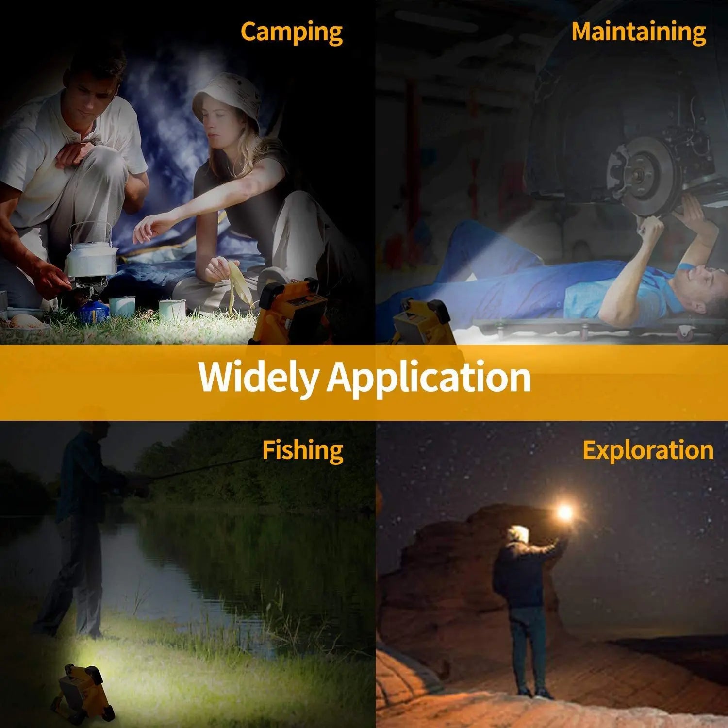 USB Rechargeable Solar Camping Lights Outdoor Emergency Waterproof Zpaxo