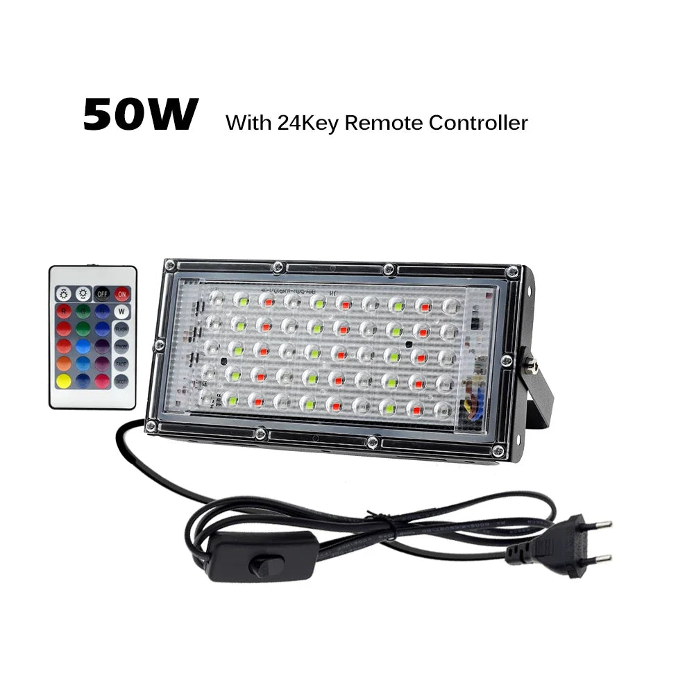 LED Flood Lights Outdoor Waterproof 50W 100W 150W 220V Remote Zpaxo 50W China Mainland