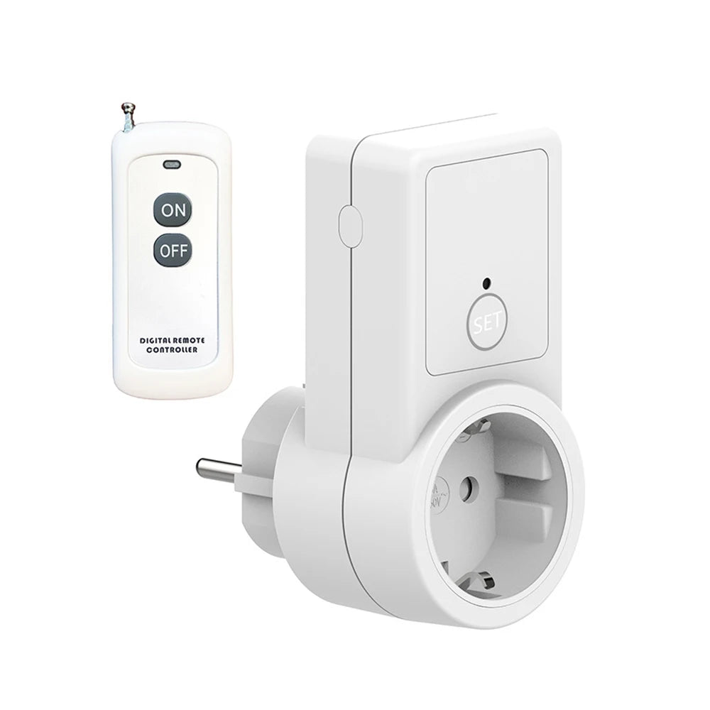 Remote Control Wireless 433MHz Switch Electric Socket EU 220V Remote Control Plug Learning Code Controller Zpaxo