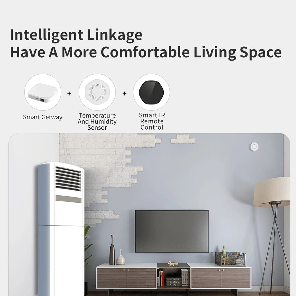 ZigBee Home Temperature And Humidity Sensor Detector Tuya Smart Life Indoor Hygrometer Electronic Thermometer Battery Powered Zpaxo
