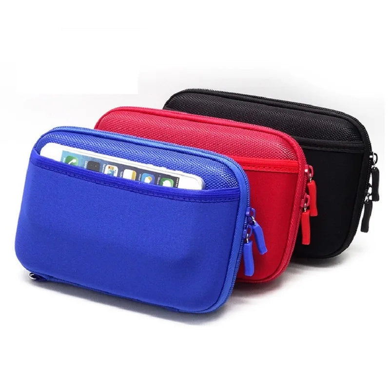 GUANHE SSD HDD Cable Organizer Bag USB Flash Drive Storage Mini Case Zpaxo Red