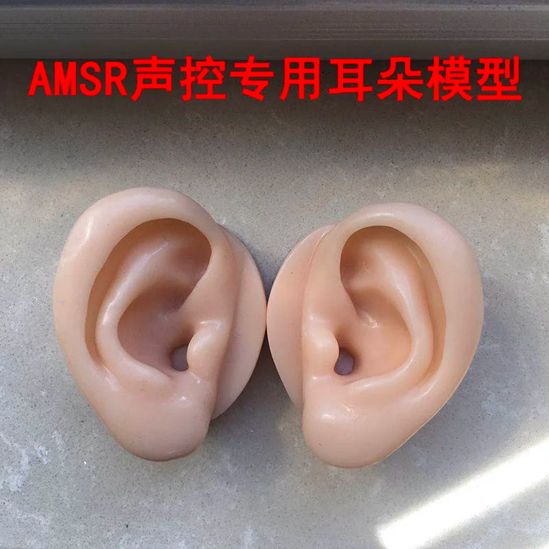 Fake Ear Model Asmr Decompression Voice Control Recording Equipment Zpaxo Left Ear and Right