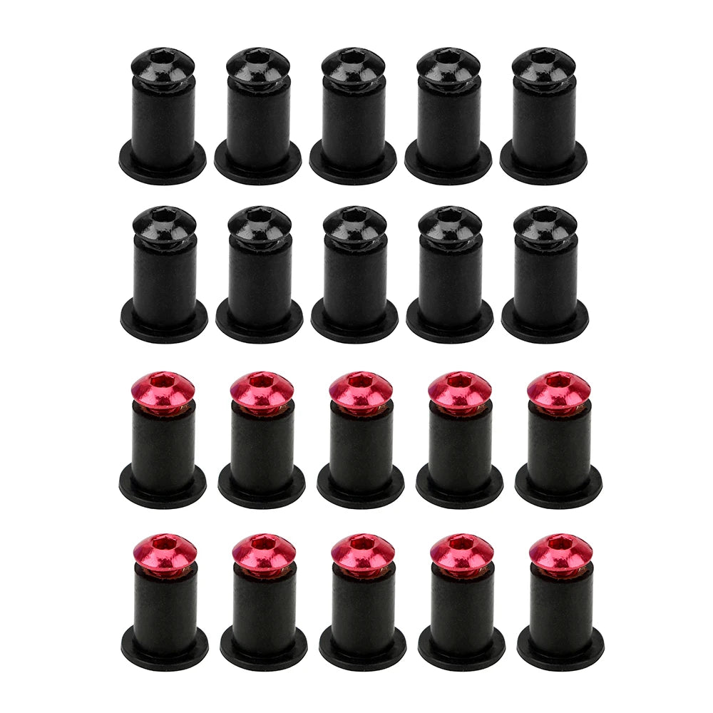 Fairing Screen Fasterners Windscreen Nut Bolt Washer Screw 10Pcs/set Universal Motorbike Windshield Fasterner Kit M5 x 15mm Zpaxo