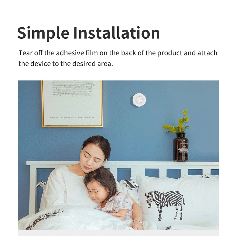 ZigBee Home Temperature And Humidity Sensor Detector Tuya Smart Life Indoor Hygrometer Electronic Thermometer Battery Powered Zpaxo
