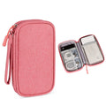 USB Charger Cable Bag Hard Case Power Bank Storage Carrying Box SSD Zpaxo Pink