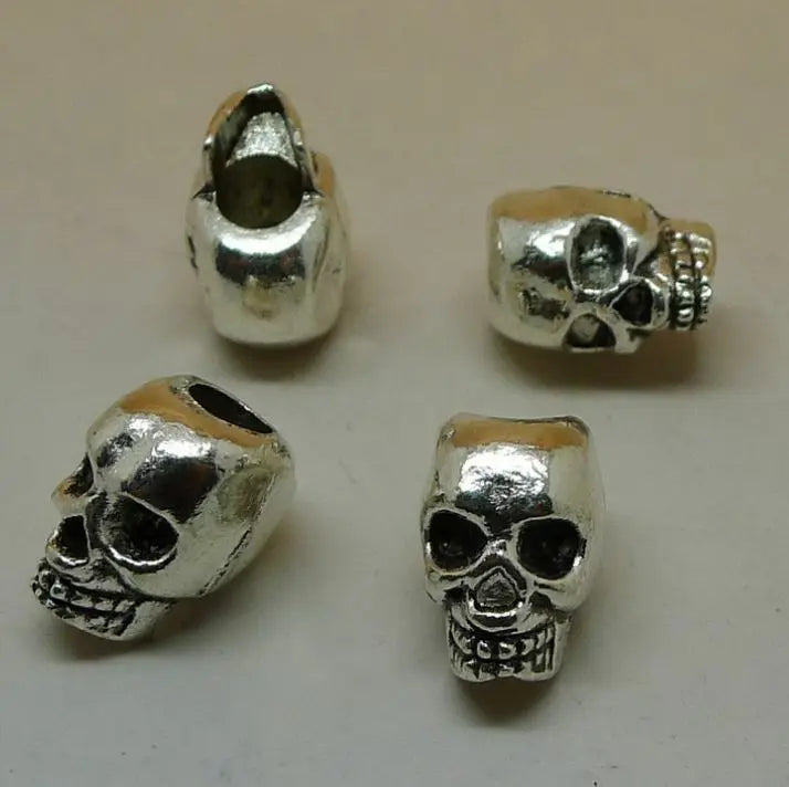 Wholesale Tibet Silver Antique Steampunk Skull Spacer Bead DIY