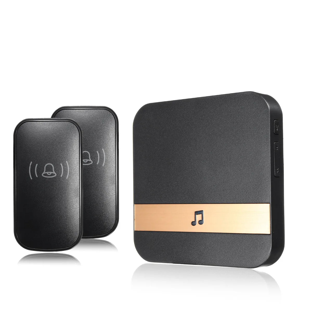 Universal 433MHz Wireless WIFI Smart Video Doorbell Chime Indoor Music Receiver 52 Melodies 4 Levels Volume for Smart Doorbells Zpaxo 2 transmitter black EU