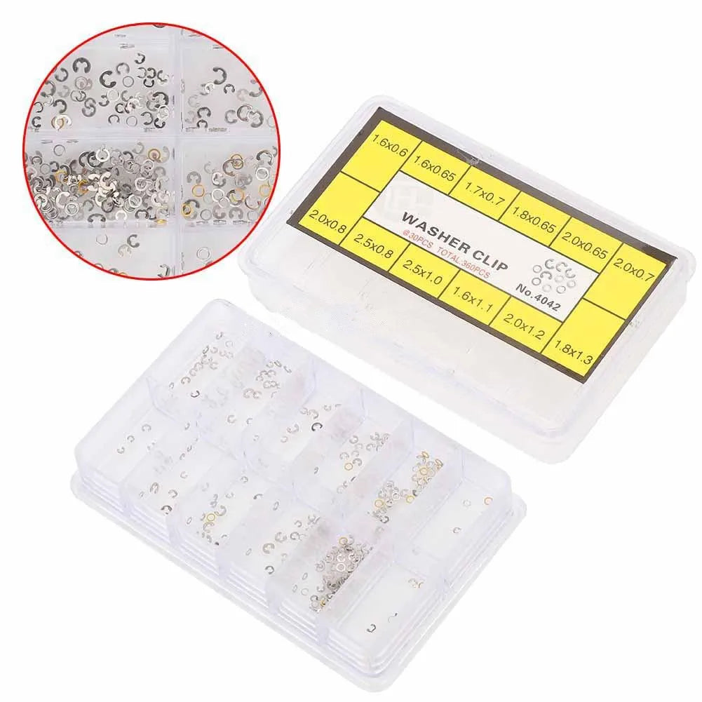 Box Metal Watch Washer Clip Assorted 12 Chronograph Spacer Ring