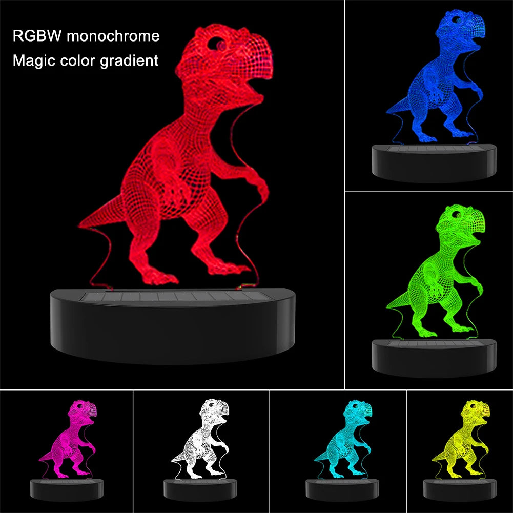 Acrylic 3D Dinosaur Solar Lawn Lamp Outdoor Projection Light Zpaxo