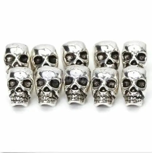 Wholesale Tibet Silver Antique Steampunk Skull Spacer Bead DIY