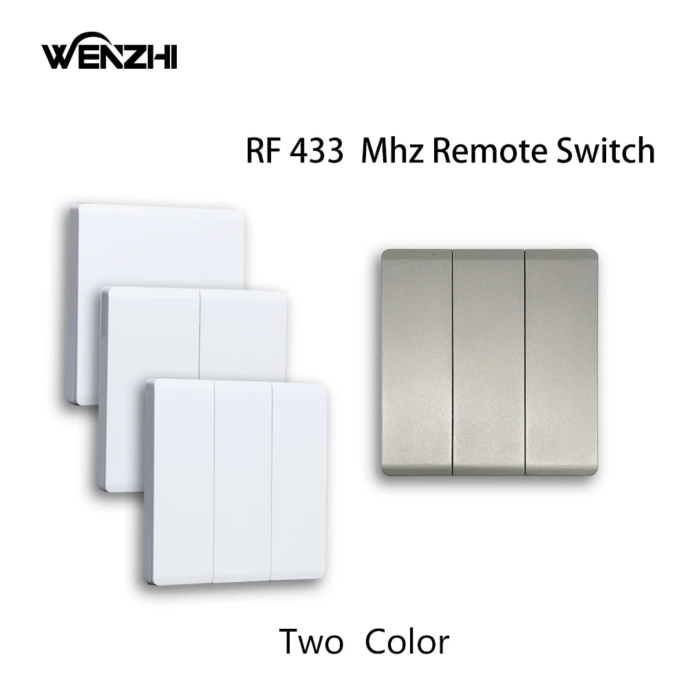 1/2/3Gang Smart Wireless Switch RF 433 Mhz 86 Portable White/Gray Home Wall Panel Buttons Remote Control Light Module Receiver Zpaxo