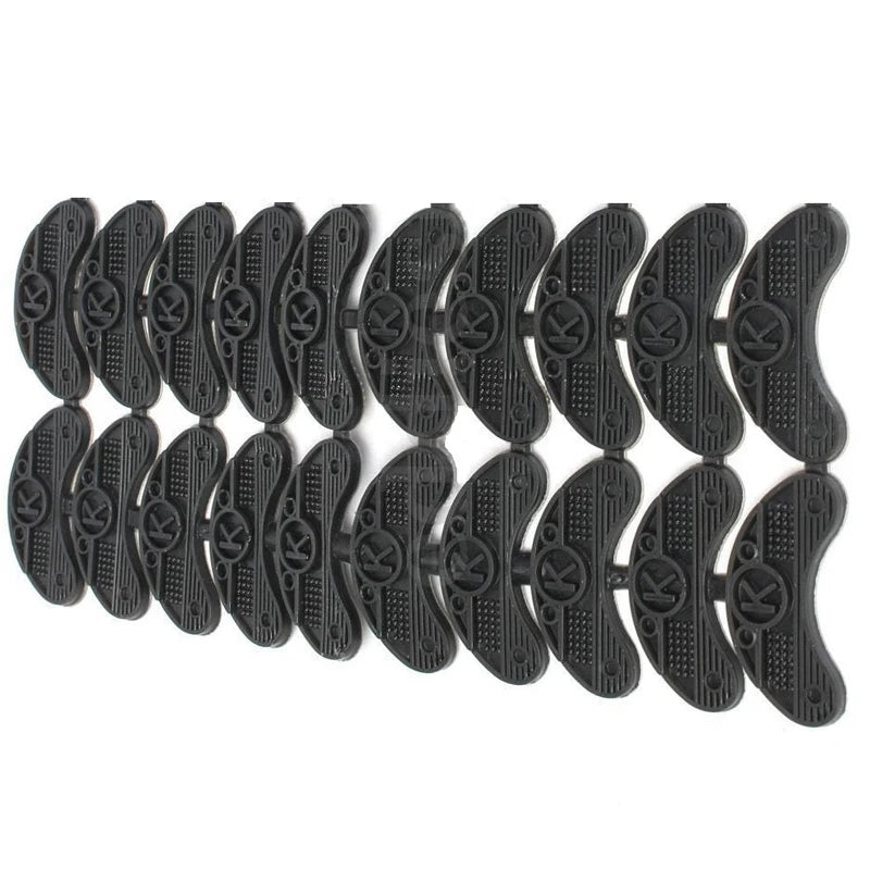 10 Pairs Black Rubber Sole Replacement Heel Savers Toe Plates Tap DIY