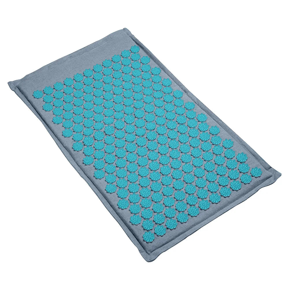 Lotus Spike Acupressure Mat Cushion Nature Linen Coconut Palm Back Neck Foot Massage Indoor Home Fitness Pillow Gym Mat Home Zpaxo 1pc Blue blue