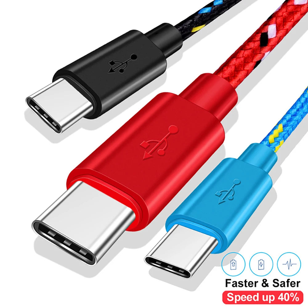 USB C Cable Fast Charging Nylon Braide Cables Samsung Galaxy S9