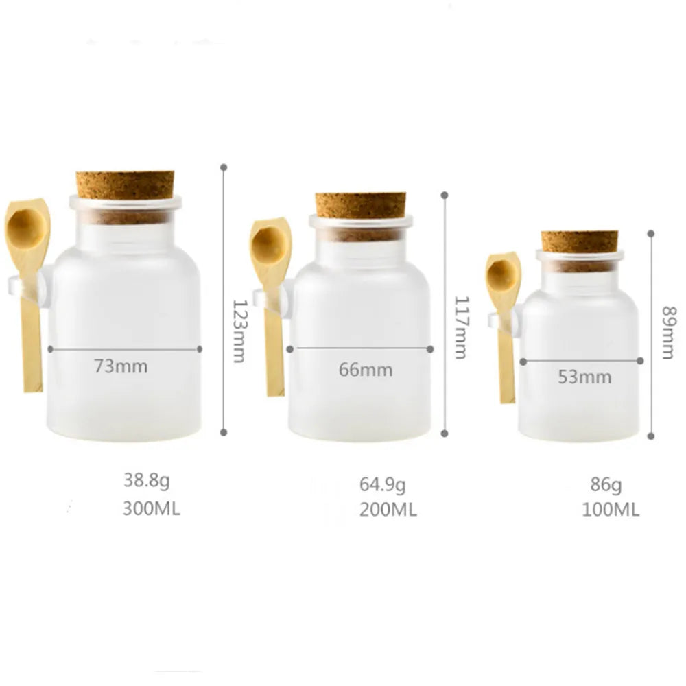 Round Matte Cosmetic Jars with Cork Lid | 100–500ml Storage Cosmetic Storage Jar Zpaxo